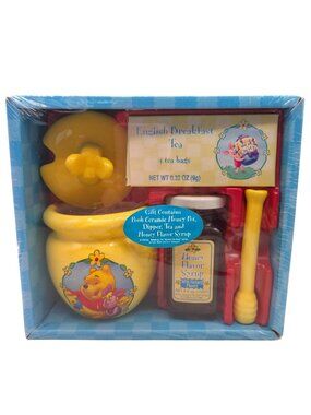 Disney Winnie The Pooh Gift Set Honey Pot Tea Bags Honey Flavor Syrup Dipper